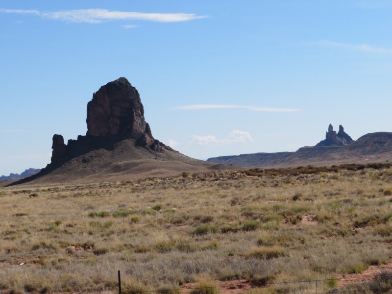 On the way to Monument Valley, shadows make it look sinister
